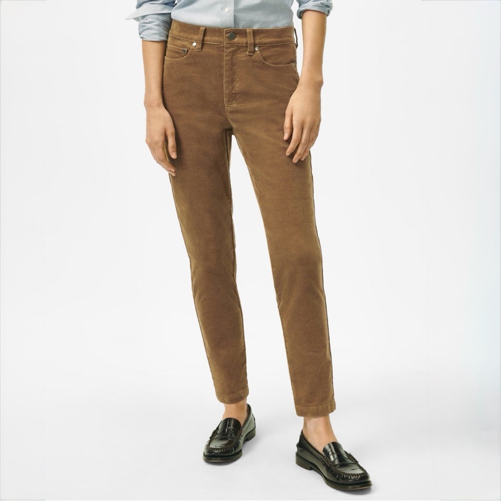 Brooks Brothers Brown Corduroy Pants Slim Straight Mid Rise Size 4 - Picture 10 of 11